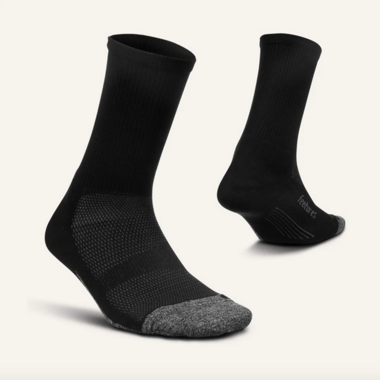 Feetures Elite Light Cushion Mini Crew ถุงเท้าวิ่งลดการเสียดสี