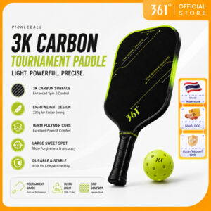 361 Degrees PK501 Pickleball Paddle 3K Full Carbon 16mm